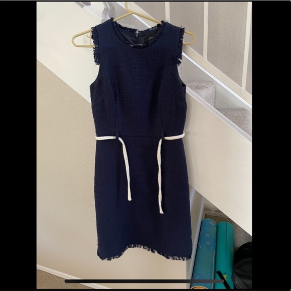 J. Crew sleeveless sheath tweed dress with belt - Picture 4 of 7